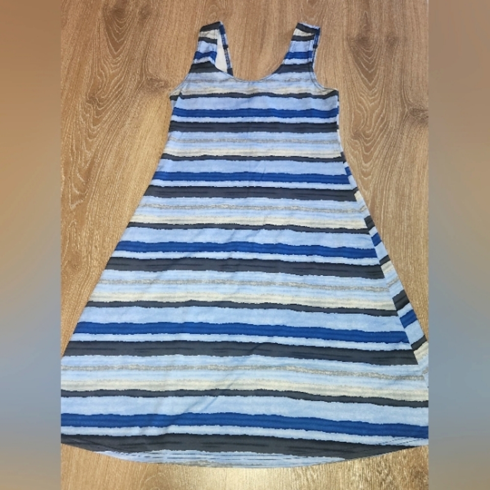 Striped blue dress